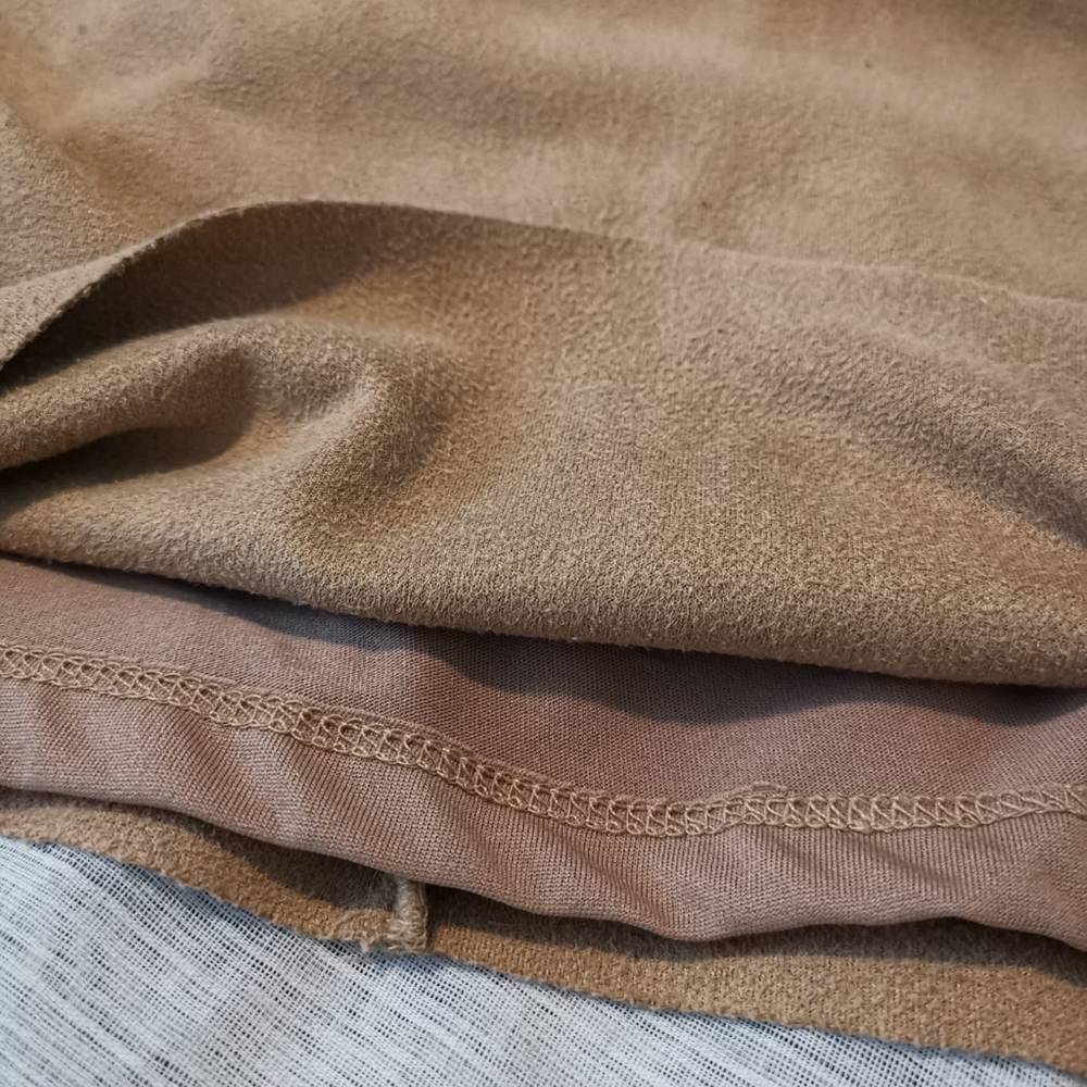 DO+BE Suede bell sleeve top, Tan Color Sz M - Picture 9 of 10